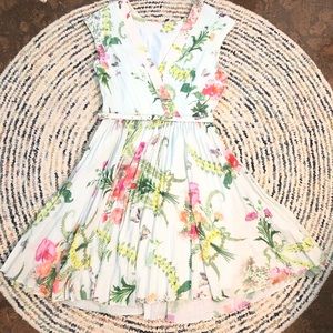 Ted Baker London floral fit & flare dress